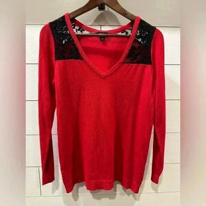 Torrid Red Lace Sweater